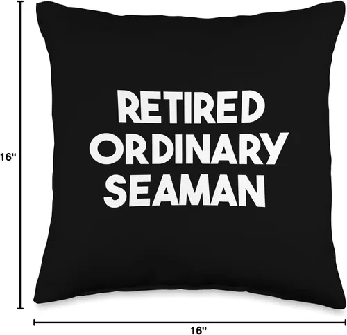 Miniatura 4 de Retired Ordinary Seaman Almohada de 16 x 16 pulgadas, multicolor