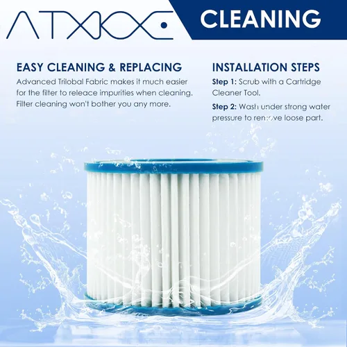 Miniatura 3 de ATXKXE Cartucho de repuesto para filtro de spa y bañera de hidromasaje tipo VI para Lay-Z-Sp, otros filtros inflables para bañera de hidromasaje