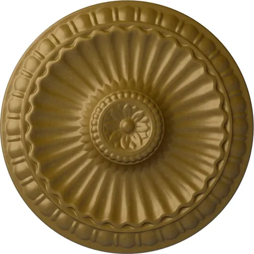 Miniatura 101 de Ekena Millwork CM11LI Medallón de techo Linus, 11 1/4"OD x 1 1/8"P 11 1/4", imprimado en fábrica Primed