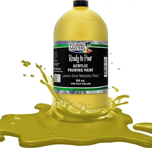 Miniatura 13 de Pouring Masters Royal Blue Metallic Pearl - Pintura acrílica para verter lista para verter – Pintura acrílica líquida premezclada de 32 onzas