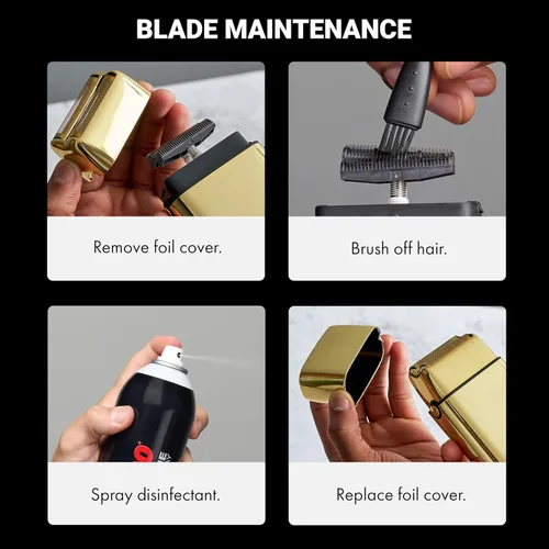 Miniatura 5 de BaBylissPRO METALFX Double Foil Shaver, Handheld Electric Razor for Travel, Portable Cordless Close Face Shaver for Head, Beard, & Neck Plateado