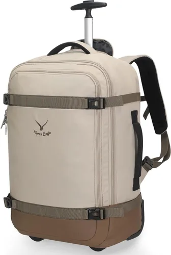 Miniatura 14 de Hynes Eagle Mochila rodante de 42 L con ruedas, mochila de viaje aprobada para vuelos, equipaje de mano, mochila de equipaje, Azul oscuro, Mochilas