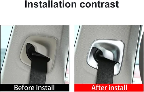 Miniatura 2 de YIWANG - Funda para cinturón de seguridad delantero de coche ABS cromado para BMW Serie 5 G30 2017-2020 accesorios