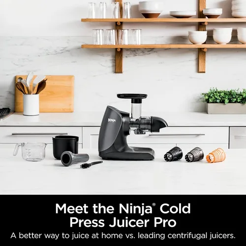 Miniatura 3 de Ninja JC101 Cold Press Pro Juicer, fácil de limpiar, 1ª generación, grafito