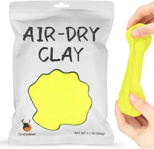 Miniatura 15 de Cutedeer Arcilla Gris que Seca al Aire, Arcilla de Modelado de Espuma de 1.1 lb, Suave y Blanda para Moldear para Niños y Adultos, Suministros