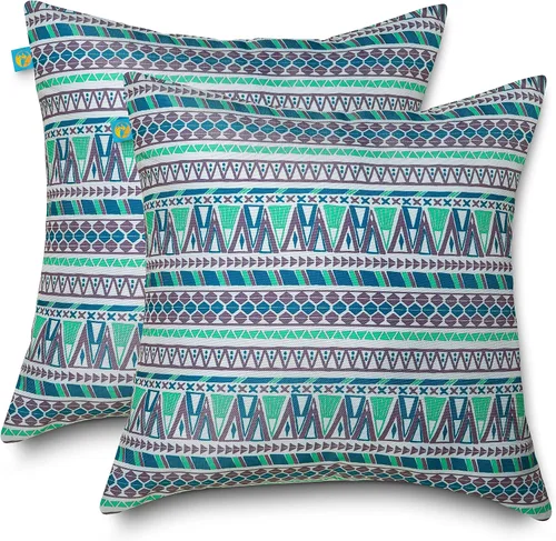 Miniatura 16 de Duck Covers Almohadas decorativas resistentes al agua, 18 x 18 pulgadas, paquete de 2, flamenco para después de fiesta, cojines de asiento de silla