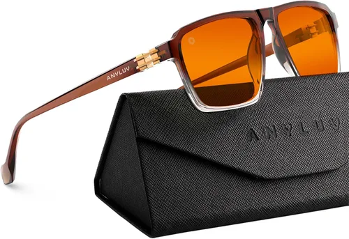 Miniatura 8 de ANYLUV Gafas de luz azul para hombre, lentes de bloqueo de luz azul para hombres y mujeres, antifatiga ocular UV400 para protección ocular