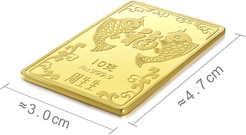 Miniatura 6 de Chow Sang Sang 999.9 24K Solid Gold Price-by-Weight Gold Koi Fish Ingot for Women and Men
