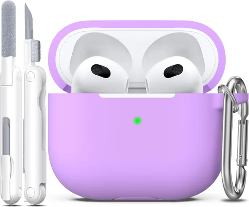 Miniatura 62 de Funda para AirPods con llavero, protección completa, de silicona, accesorios para AirPods, funda para hombres, mujeres y adolescentes, con estuche