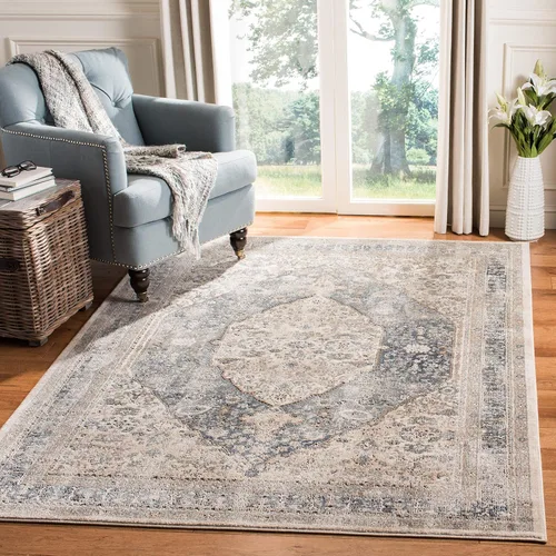 Miniatura 6 de SAFAVIEH Oregon Collection - Alfombra de pasillo, 2 pies 2 pulgadas x 6 pies, beige y gris, diseño oriental envejecido, no desprende pelusa
