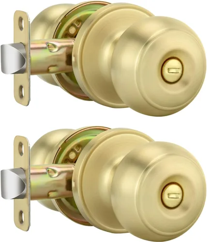Miniatura 11 de Goldenwarm - Perillas interiores de puerta de bronce aceitado, perillas para puerta de dormitorio, pomo de puerta de bronce con privacidad, perilla