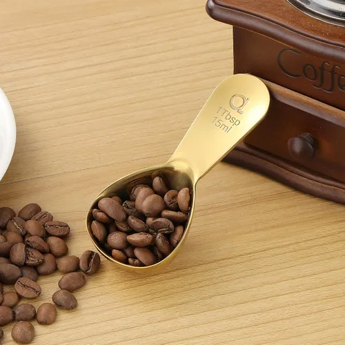 Miniatura 8 de Oro - Patrón de filtro de café #2 + cuchara de café (1 cucharada)