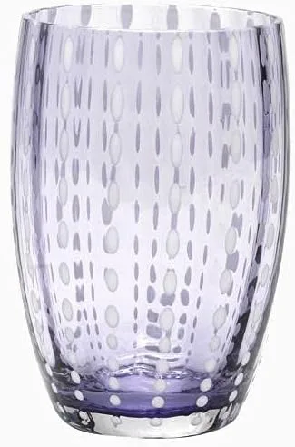 Miniatura 10 de Zafferano Perle - Vaso de cristal transparente hecho a mano, 32 h 4.291 in d 2.795 in, 6 piezas, transparente Claro