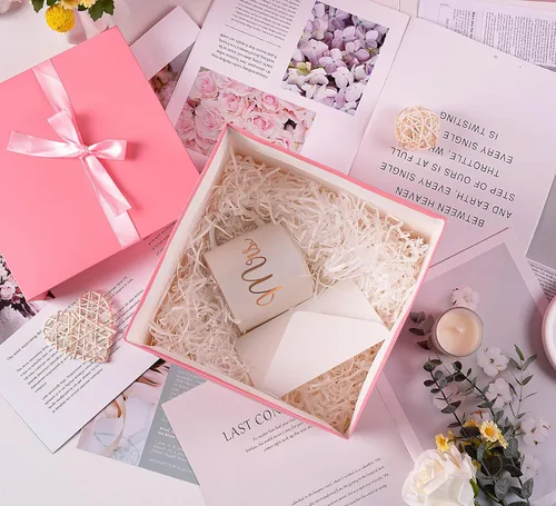Miniatura 5 de Elephant-package Paquete de 12 cajas de regalo pequeñas con tapas, cajas de regalo rojas con cinta para Navidad, día de San Valentín, embalaje