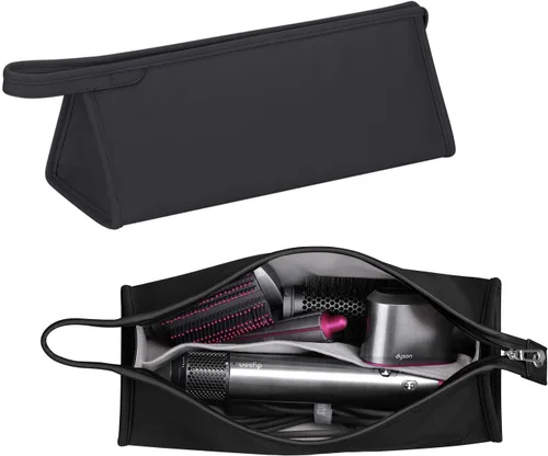 Miniatura 2 de Funda de viaje de piel sintética portátil para Dyson Airwrap Styler/Shark Airwrap, impermeable, antiarañazos, a prueba de polvo, a prueba de golpes
