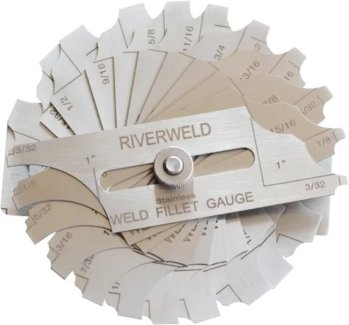 Miniatura 10 de RIVERWELD Juego de Calibradores de Soldadura de Filete de 7 Piezas Calibrador MG-11 Rl Calibradores de Profundidad Prueba de Inspección de Soldadura
