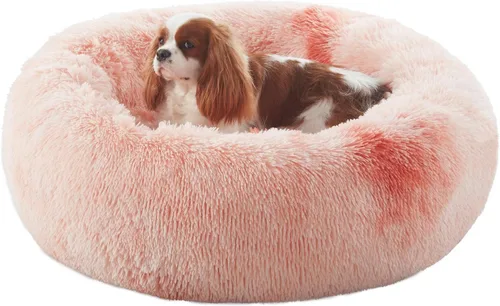 Miniatura 14 de Cama para Perros con Forma de Dona de 45 Pulgadas para Perros Extra Grandes, Cama Redonda Esponjosa Calmante Jumbo para Mascotas con Funda Removible