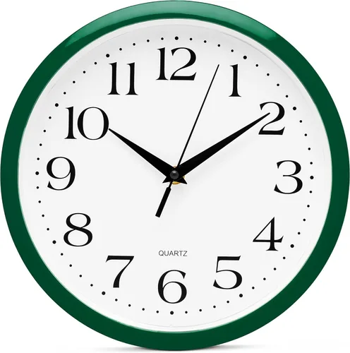 Miniatura 19 de Bernhard Products - Reloj de cuarzo de pared rojo, silencioso, sin tictac, 12 pulgadas, a pila, redondo, fácil de leer