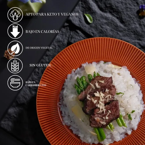 Miniatura 3 de YUHO Shirataki Konjac - Arroz para el interior, vegano, sin gluten, sin grasa, apto para dieta cetogénica, bajo en carbohidratos, 53.61 onzas