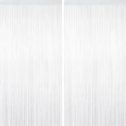 Miniatura 37 de Cortina de flecos de papel de aluminio negro, 2 paquetes de cortinas de flecos de papel de aluminio metálico para cabina de fotos, accesorios