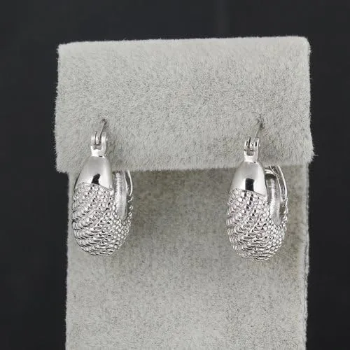 Miniatura 2 de Yazilind - Pendientes de aro con diseño simple de 14 quilates para mujer