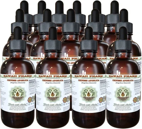 Miniatura 5 de Hawaii Pharm Angélica - Extracto líquido chino sin alcohol, Angelica (Angelica Sinensis) Suplemento herbario natural de glicerita de raíz seca, 2