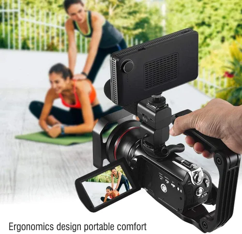 Miniatura 5 de Soporte estabilizador de extensión para videocámara digital DSLR, mango protector de cámara de filmación de video con micrófono universal flash