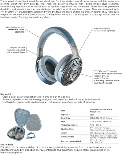 Miniatura 2 de Focal AZURYS - Auriculares cerrados de alta fidelidad