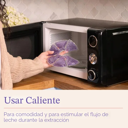 Miniatura 3 de Lansinoh - Paquetes de terapia para el pecho, almohadillas para el pecho frías y calientes con 2 fundas suaves, elementos esenciales