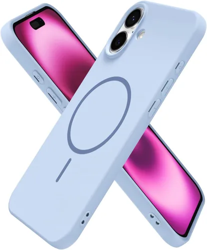Miniatura 227 de oakxco Funda de silicona Mag Safe para iPhone 17 Pro Max, funda magnética delgada y fina compatible con carga inalámbrica MagSafe, bonita funda Negro
