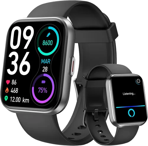Reloj inteligente Monitor de salud preciso de 24 horas con impermeabilidad de 5 ATM Reloj inteligente para frecuencia cardíaca, oxígeno en sangre,