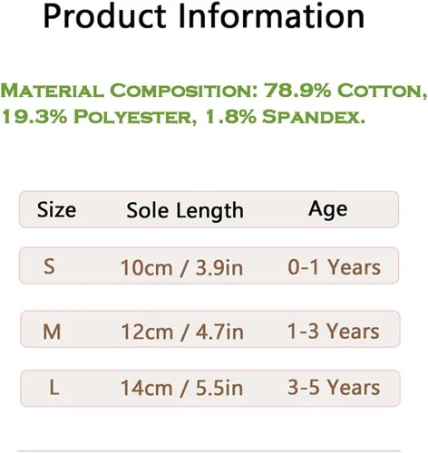 Miniatura 6 de Calcetines de algodón antideslizantes para bebés y niñas, 8 pares