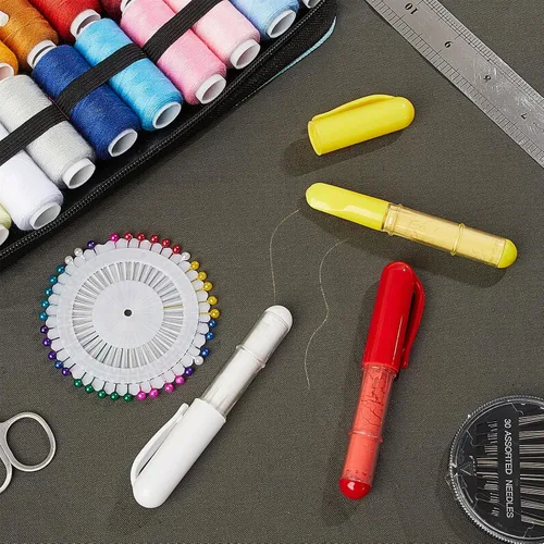 Miniatura 4 de Jetec 6 marcadores de tela de tiza para coser de 0.6 x 4.13 pulgadas, rotuladores de tiza, tiza borrable para acolchar, costura, manualidades