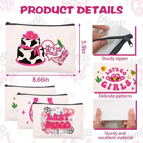 Miniatura 2 de Decoraciones de fiesta, bolsas de maquillaje, bolsas de regalo de despedida de soltera, decoraciones de fiesta, regalo, lona, cosméticos, viajes