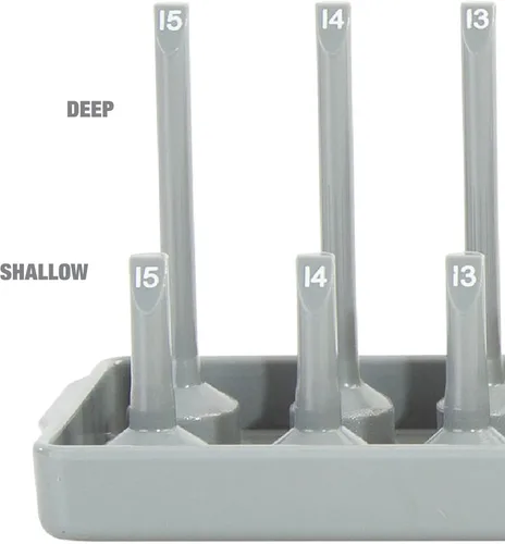 Miniatura 8 de OEMTOOLS 22413 Juego de 6 bandejas de enchufes SAE y métricos, almacenamiento de enchufes SAE y métrico para tamaños de 1/4", 3/8" y 1/2", soportes