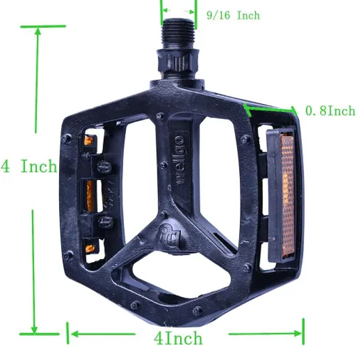Miniatura 3 de Pedales de bicicleta de montaña, pedales planos de aluminio para adultos, pedales de bicicleta de montaña y carretera. Pedales de plataforma de 9/16
