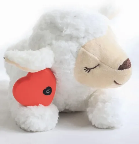 HonourHope Juguete de latido del corazón para perro para aliviar la ansiedad, juguete de felpa suave para mascotas, juguete calmante para