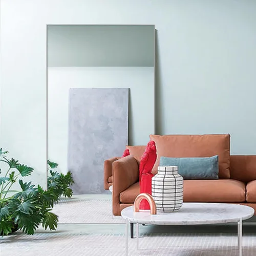 Miniatura 50 de MIRUO - Espejo de pared para colgar sobre la puerta, marco de poliestireno para baño, dormitorio, sala de estar, dormitorio y más