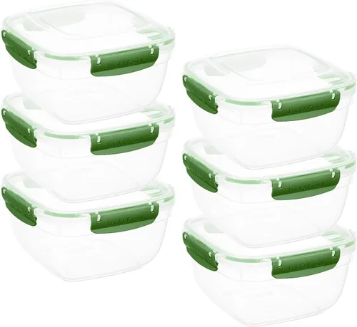 Miniatura 29 de Superio Recipiente de plástico para almacenamiento de alimentos con tapa hermética para cocina, 10 tazas, 80 onzas, libre de BPA, a prueba de fugas