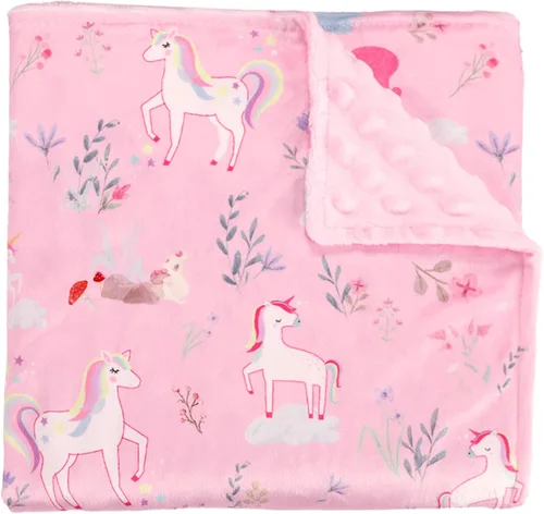 Miniatura 18 de Manta de bebé para niñas y niños, manta de visón súper suave de doble capa con respaldo de puntos, manta de cama de bebé recién nacido, manta