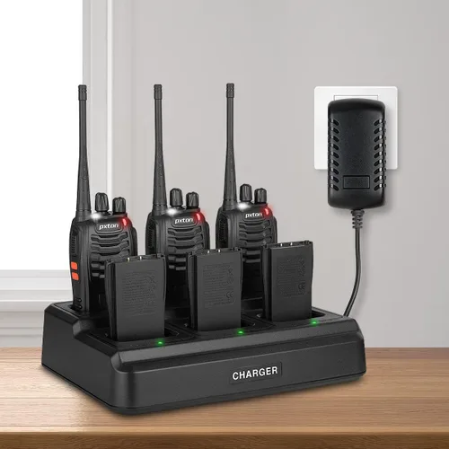 Miniatura 3 de pxton Walkie talkies para adultos de largo alcance con auricular mejorado, radios walkie talkies recargables portátiles de dos vías con cargador