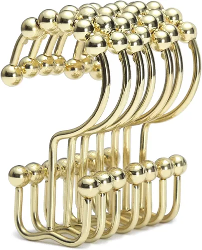 Miniatura 14 de Goowin - Ganchos para cortina de ducha, anillos de cortina de ducha de acero inoxidable, ganchos negros para cortina de ducha, anillos de cortina