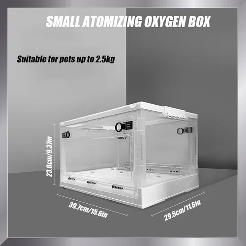 Miniatura 2 de Tratamiento de respiración para atomización de mascotas, incubadora de guardería, caja de terapia de oxígeno ideal para perros, gatos, gatitos