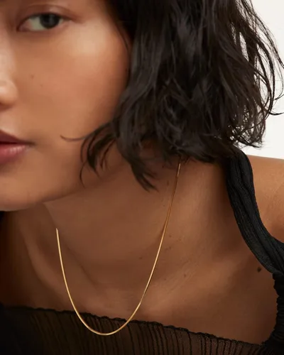 Miniatura 5 de DEARMAY 14K Gold Necklaces for Women, Dainty Layered Gold Herringbone Choker Necklace for Women Thin Chunky Snake Chain Necklaces Jewelry for Teen