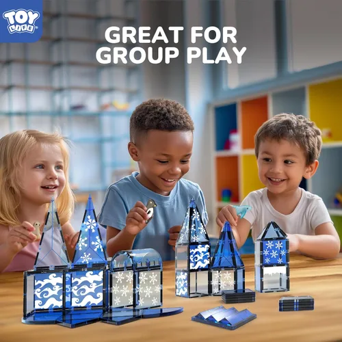 Miniatura 4 de TOY Life Azulejos Magnéticos para Niños de 4-8 Años, Juguetes Magnéticos para Niños Pequeños de 3+, Juguete de Construcción con Azulejos Magnéticos