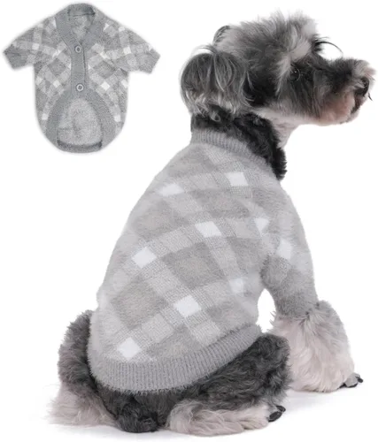 Miniatura 27 de Suéter para Perro, Suéteres para Perros Pequeños, Paquete de 2, 3 Ropa Cálida y Suave para Mascotas para Cachorro, Gato Mediano Grande, Perros Niña