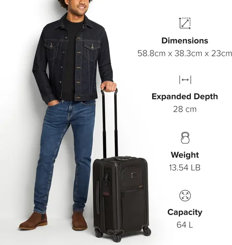 Miniatura 7 de TUMI - Alpha International Equipaje de mano con 4 ruedas de doble acceso - Con puerto USB integrado y bloqueo TSA integrado - Maleta con ruedas