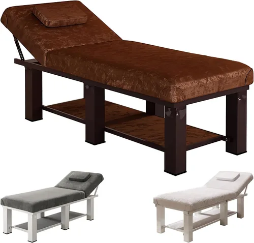 Cama de masaje ajustable cama de spa cama facial, se puede utilizar como mesa de terapia física para masaje de mesa facial en casa, superficie de