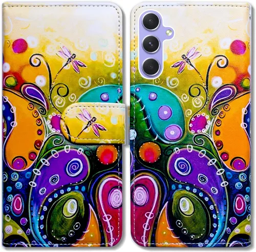 Miniatura 15 de Bcov Funda para Galaxy A54, diseño de pájaro negro y verde con tapa para teléfono con ranura para tarjeta y soporte para Samsung Galaxy A54 5G