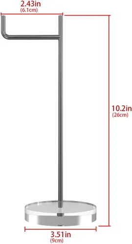 Miniatura 4 de GEEKRIA Soporte de auriculares de aluminio acrílico para auriculares en la oreja, soporte de auriculares para juegos, colgador de pantalla